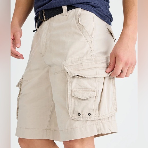 Men’s Belted Cargo Shorts - Picture 1 of 7